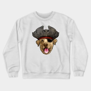 Yellow Labrador Retriever Pirate Crewneck Sweatshirt